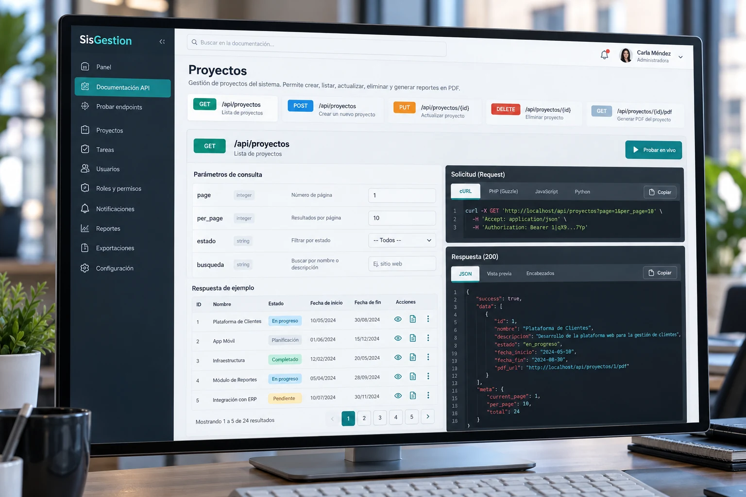 API SisGestion