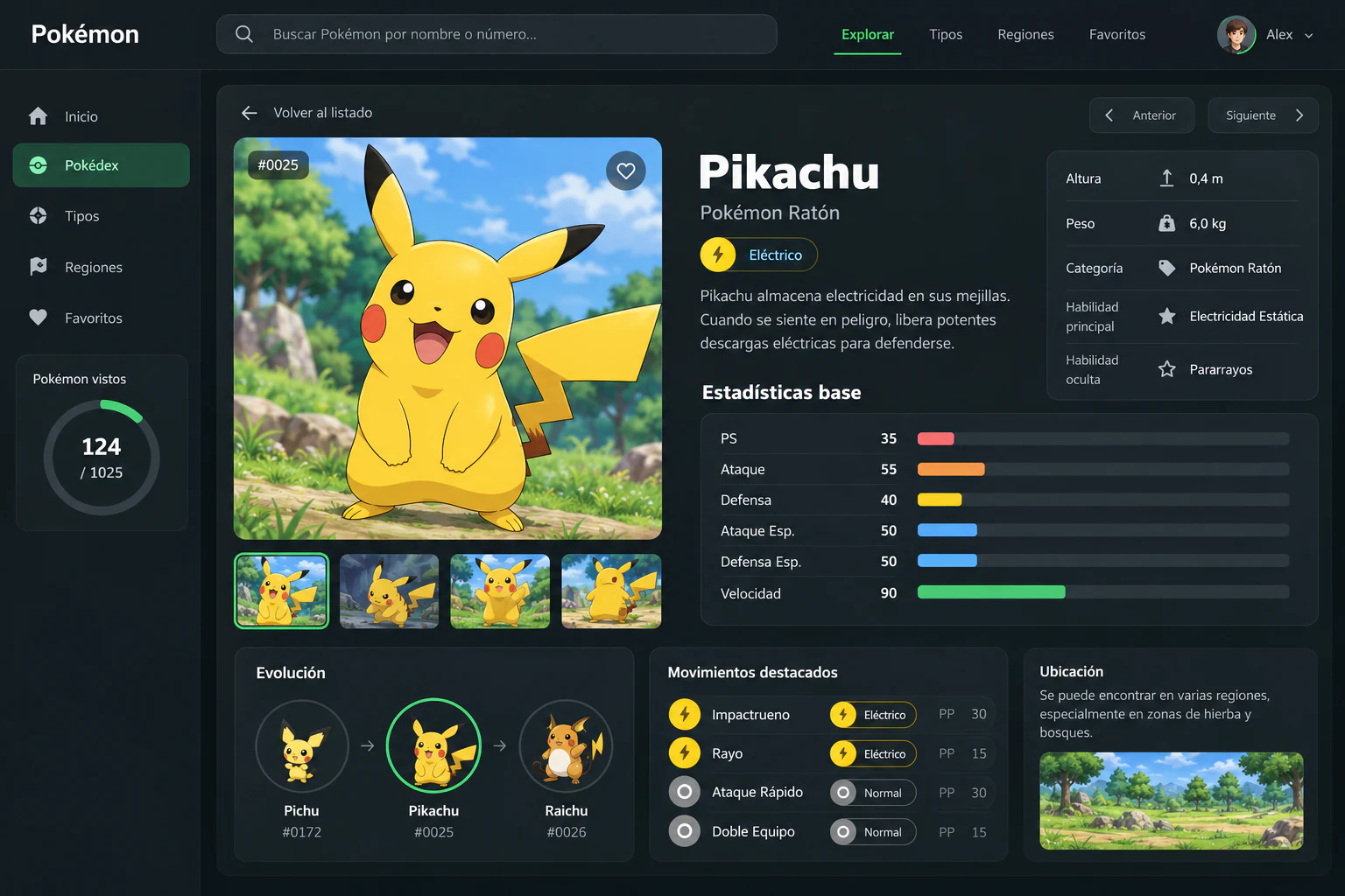 Aplicación Pokémon