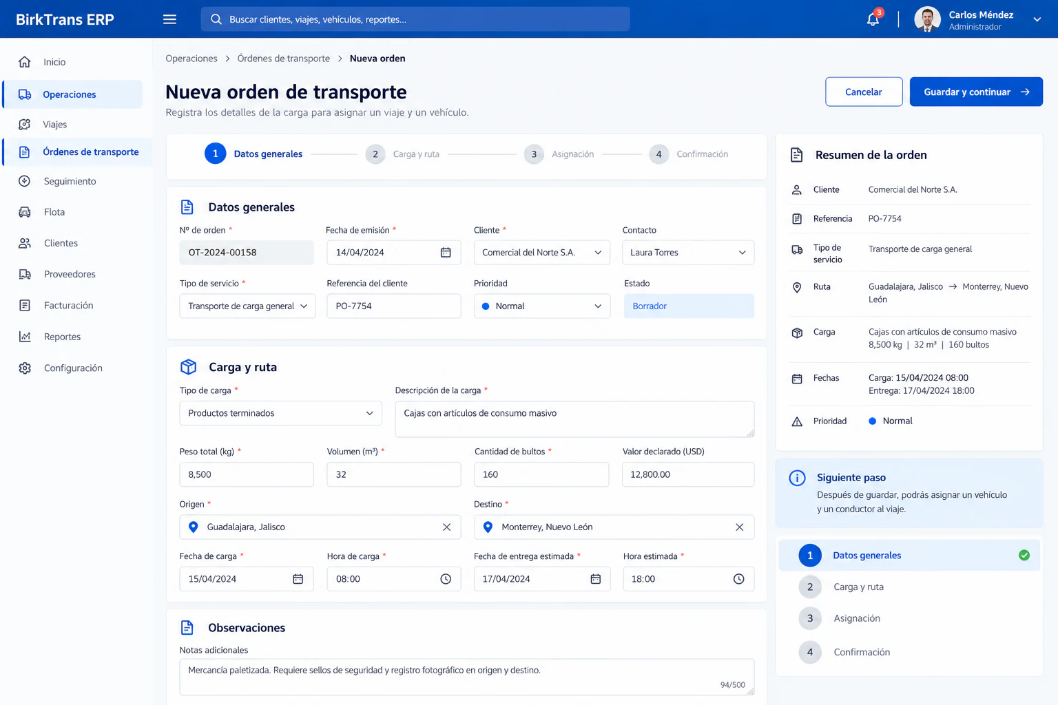 App BirkTrans ERP