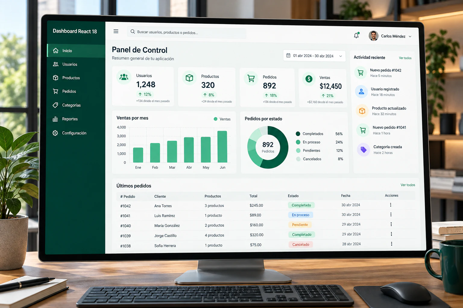 App Dashboard React 18