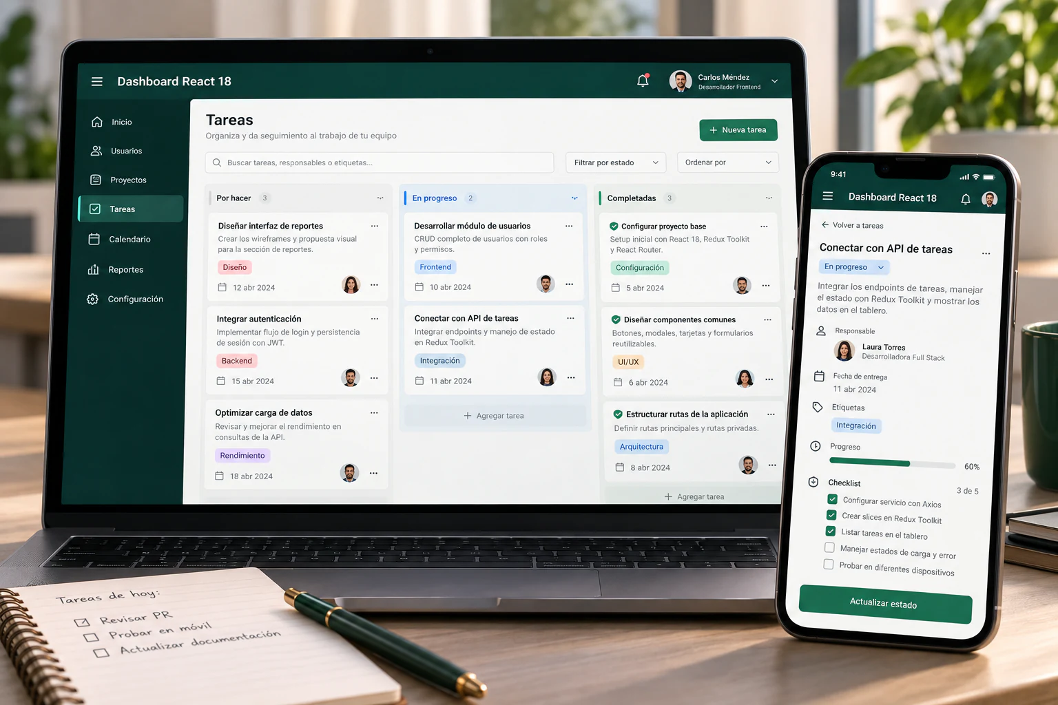 App Dashboard React 18