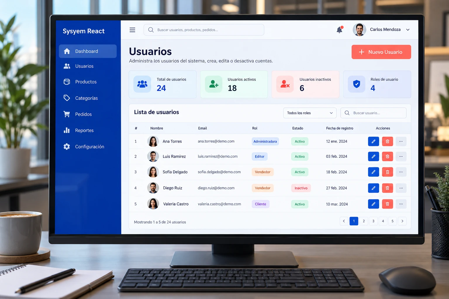 App Sysyem React