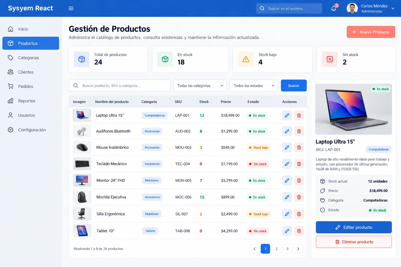App Sysyem React
