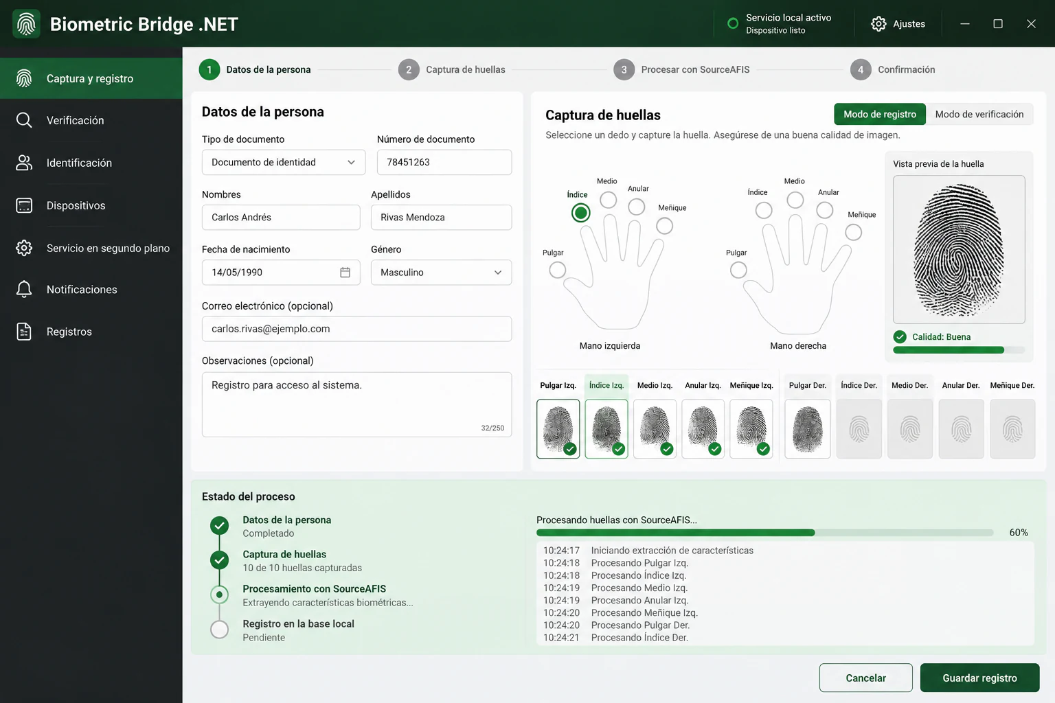 Biometric Bridge .NET