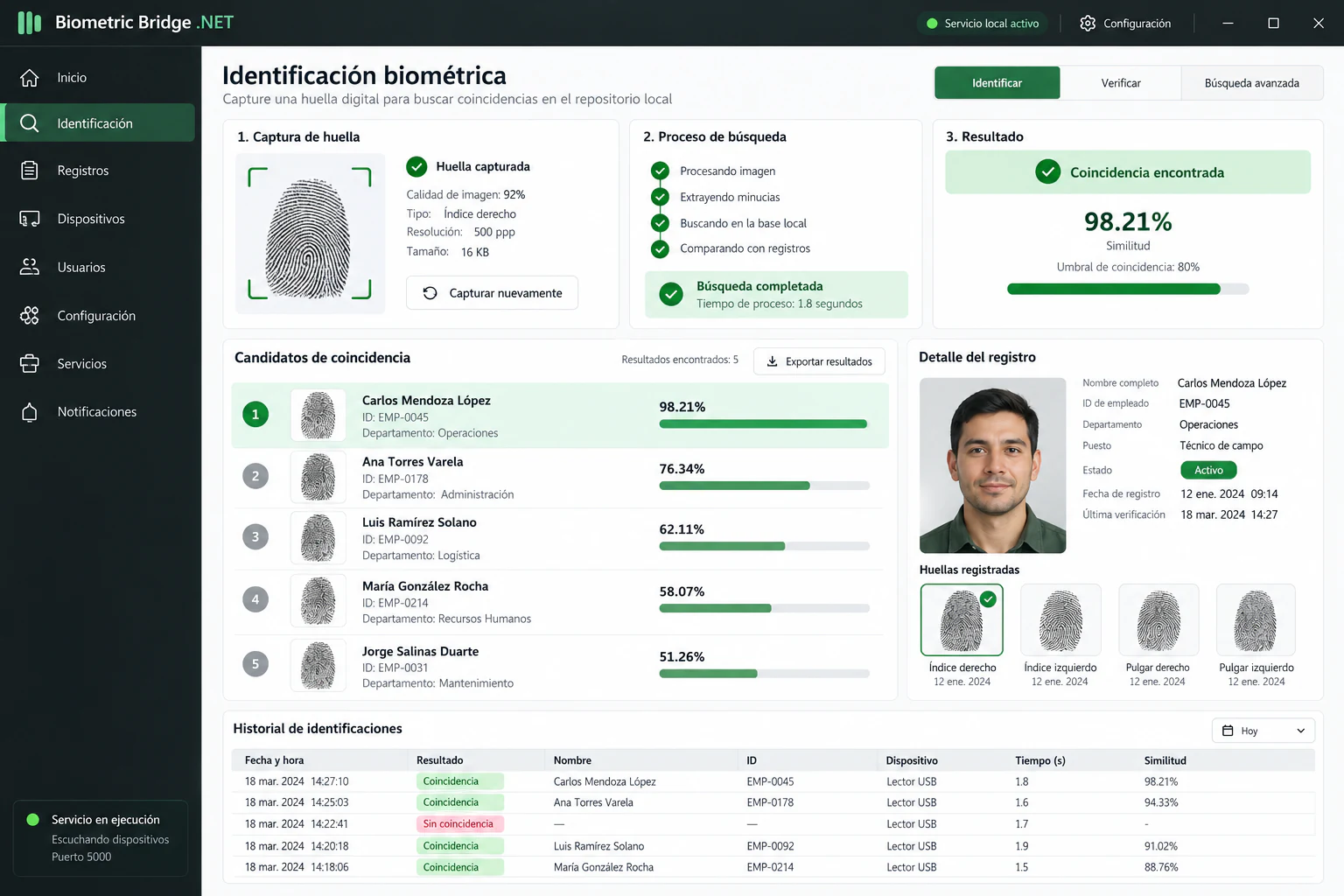 Biometric Bridge .NET