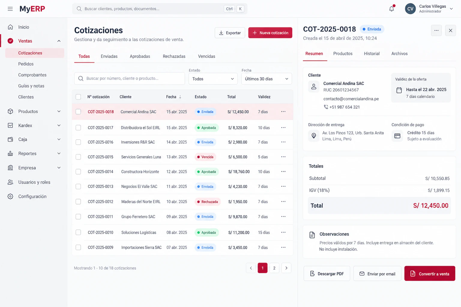 Frontend MyERP