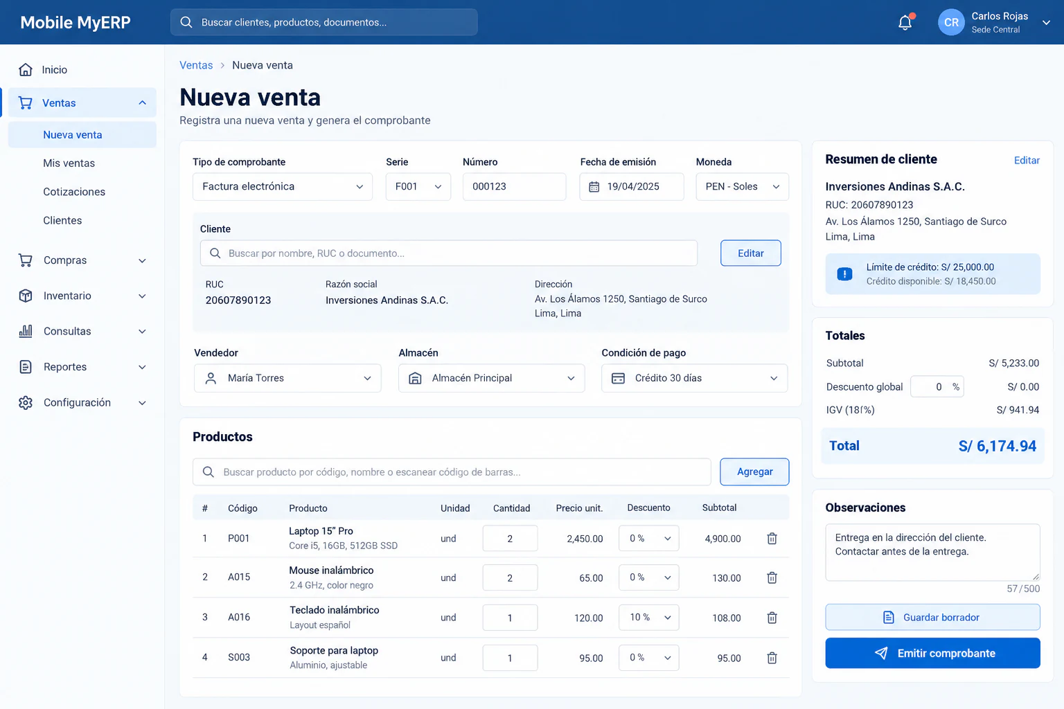 Mobile MyERP
