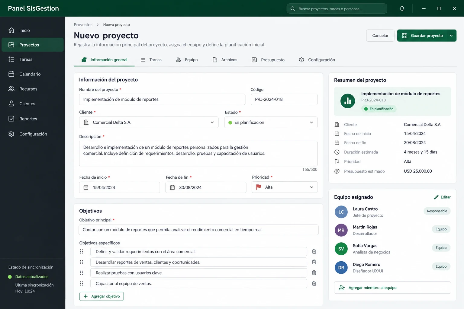 Panel SisGestion