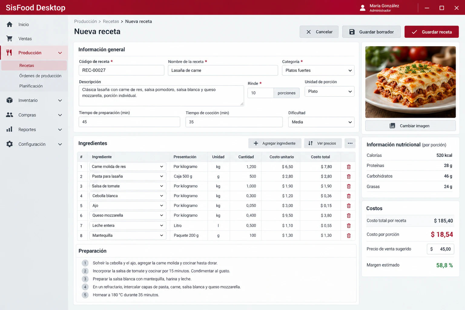 SisFood Desktop