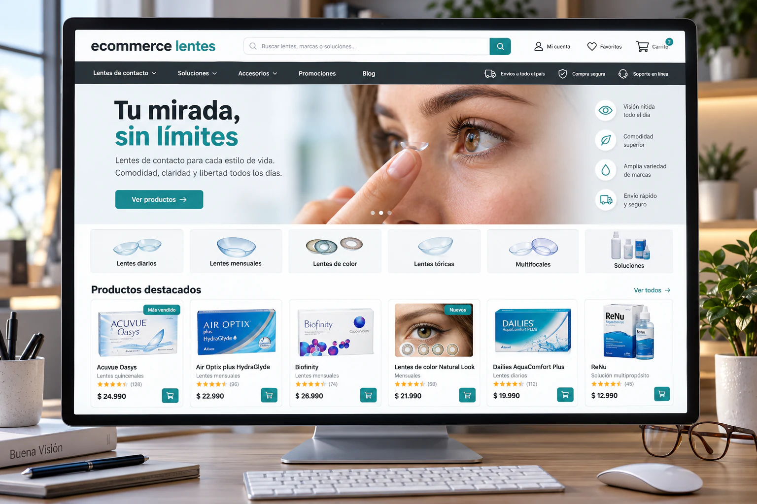 Sistema ecommerce lentes