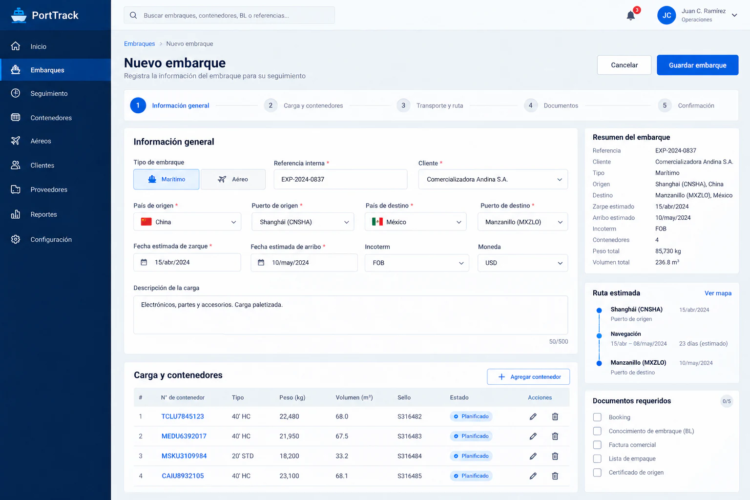 Sistema para seguimiento de embarcaciones y tracking