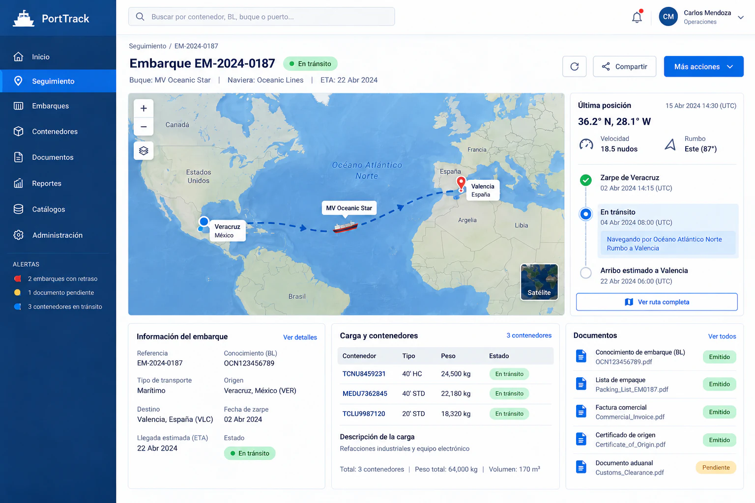 Sistema para seguimiento de embarcaciones y tracking