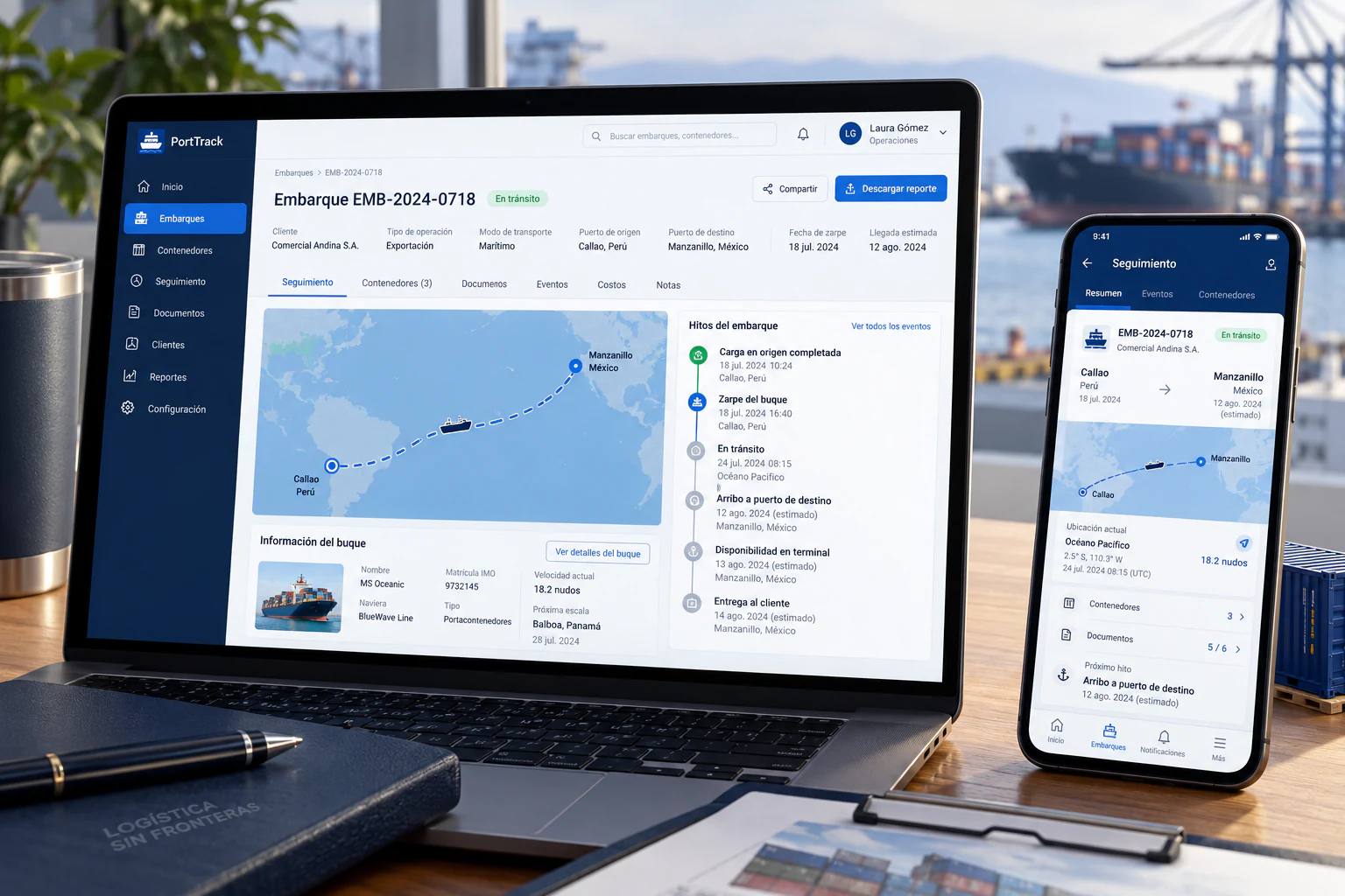 Sistema para seguimiento de embarcaciones y tracking
