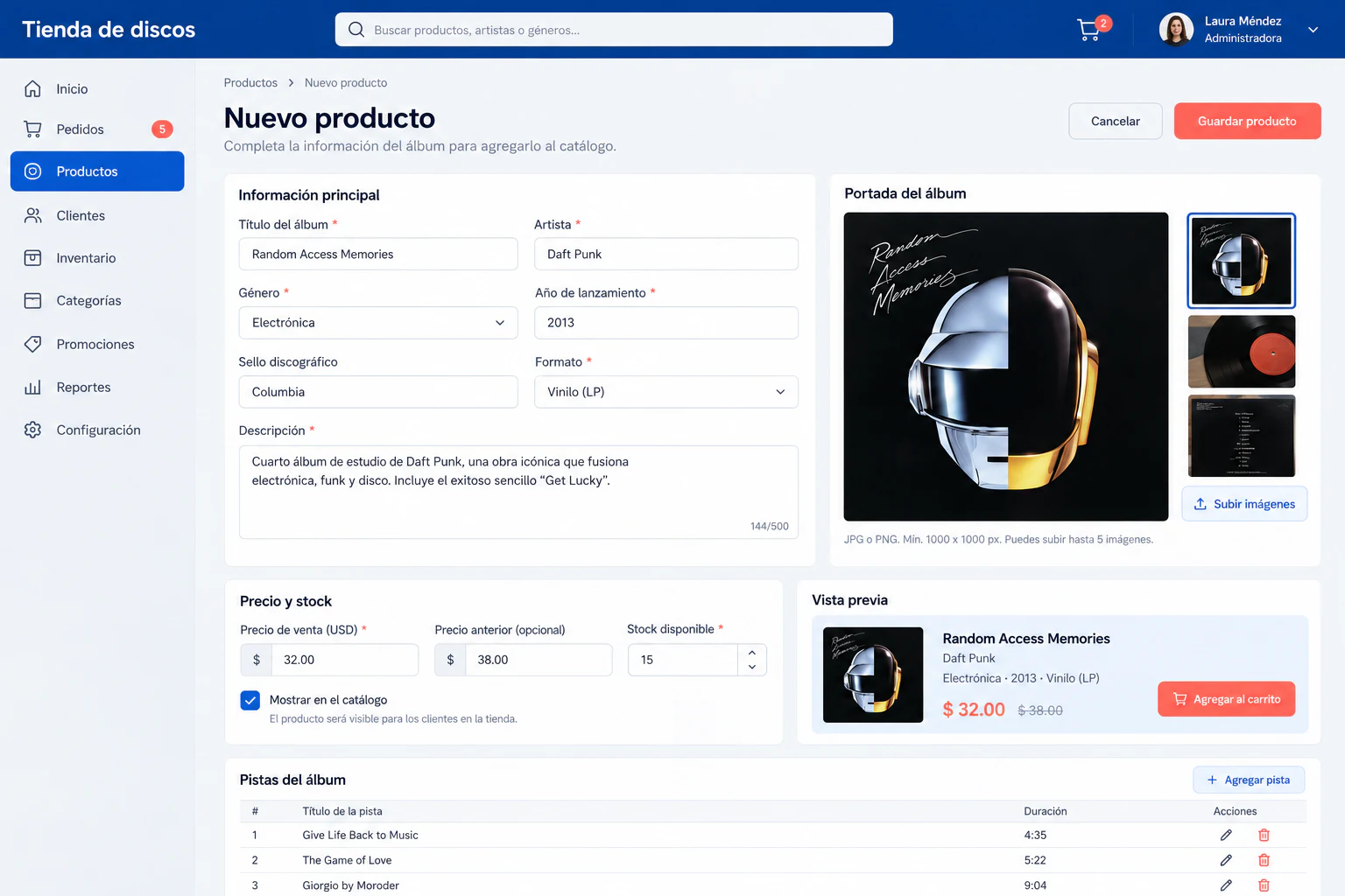 Tienda de discos