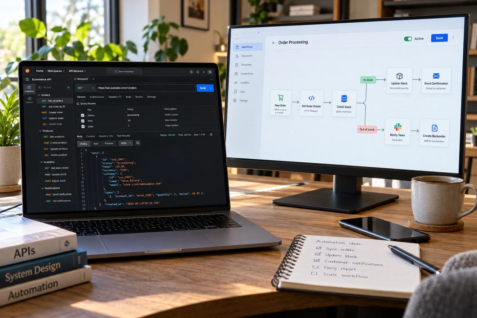 APIs, integraciones y automatizacion